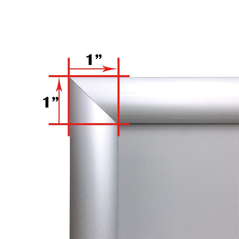 HAITIAN 10 Pack of HAITIAN Snap Poster Frame Wall Mounting, 8.5 x 11 Inch Size Front Loading, Silver color,1" aluminium profile,0.07 inch thickness Hard plastic back panel. - Image 2